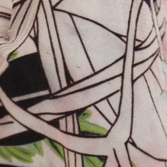 Mary Katrantzou 100% Silk Kaftan Maxi Dress Cover Up Floral Sheer Size Small - Picture 9 of 16